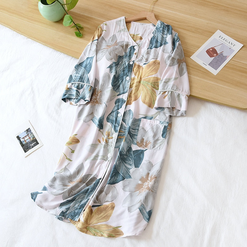 The Floral Paradise Solid Original Pajamas-Original Pajamas