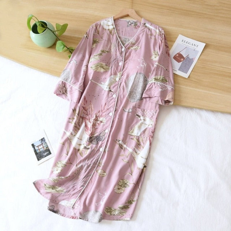 The Floral Paradise Solid Original Pajamas-Original Pajamas