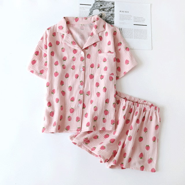 The Strawberry Shorts Set Original Pajamas-Original Pajamas