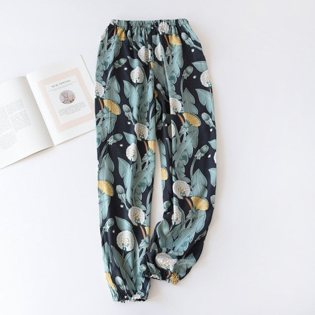 The Floral Print Long Pajama Pants Best Women's Sleepwear-Original Pajamas