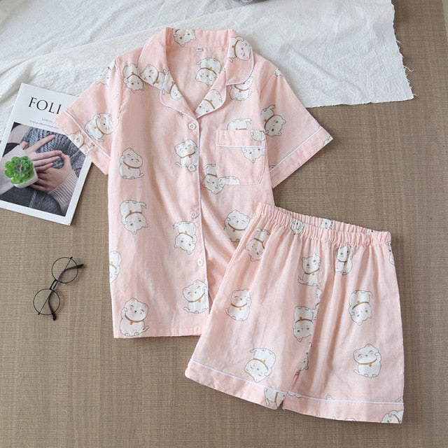 The Spring Printed Shorts 2 Piece Pajamas-Original Pajamas