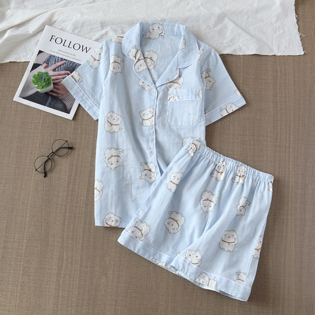 The Spring Printed Shorts 2 Piece Pajamas-Original Pajamas