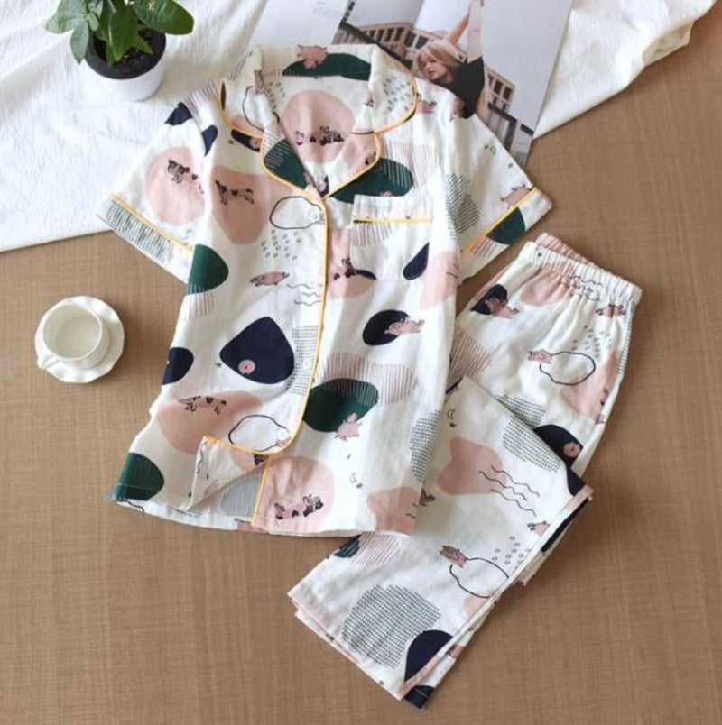 The Tropical Prints 2 Piece Sleepwear Original Pajamas-Original Pajamas