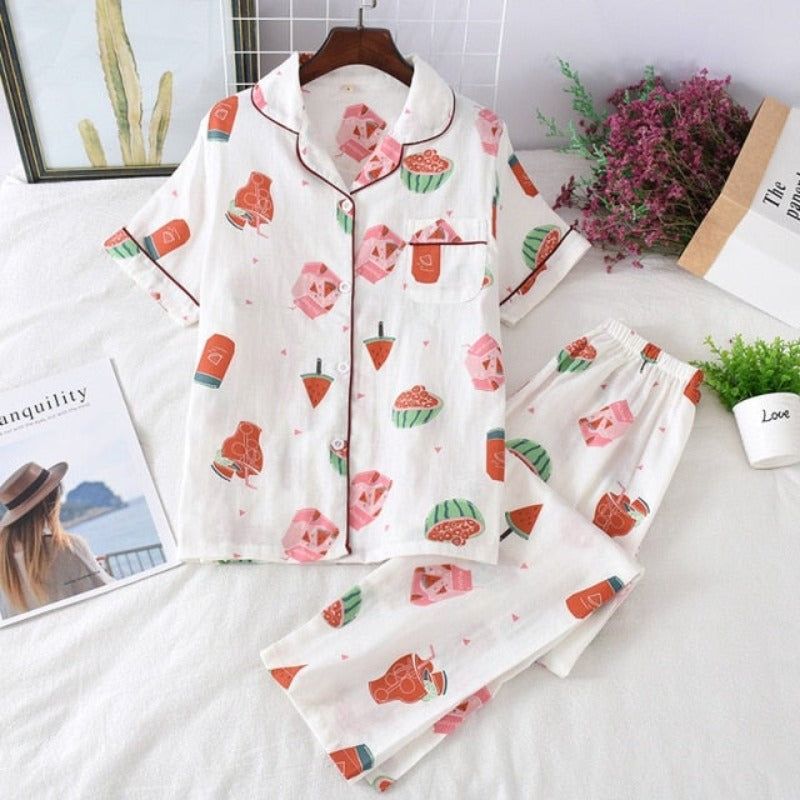 The Tropical Prints 2 Piece Sleepwear Original Pajamas-Original Pajamas