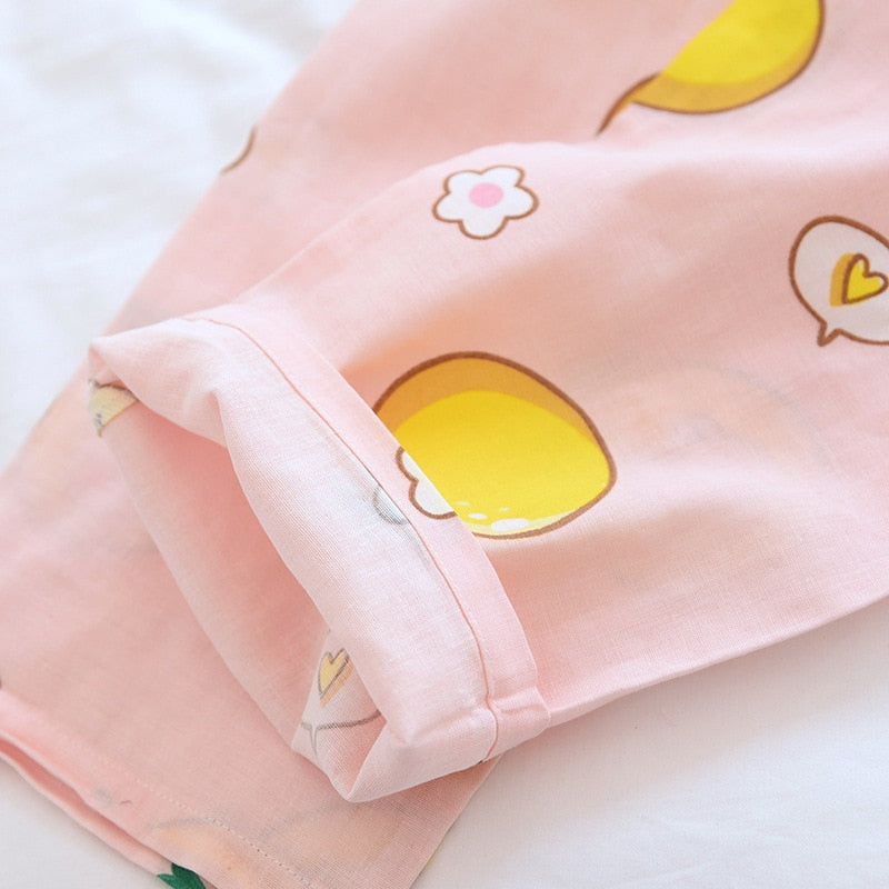 The Fresh Gauze Vibrant Female 3 Piece Original Pajamas-Original Pajamas