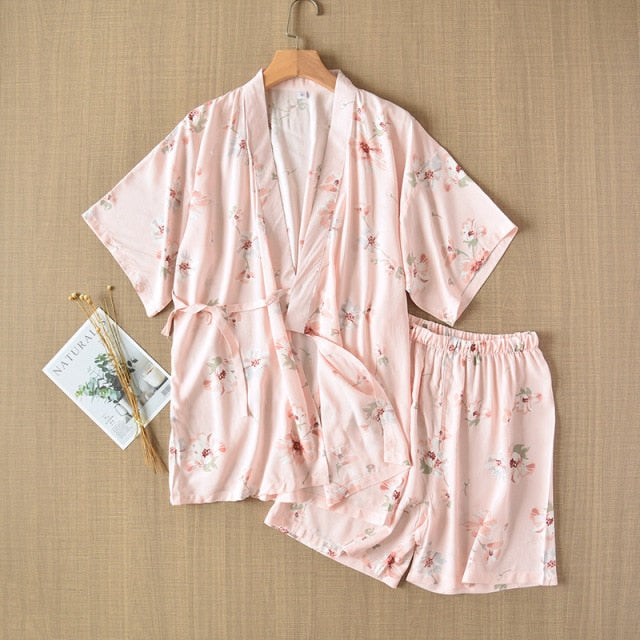The Printed Kimono Shorts Set Best Affordable Pajamas-Original Pajamas