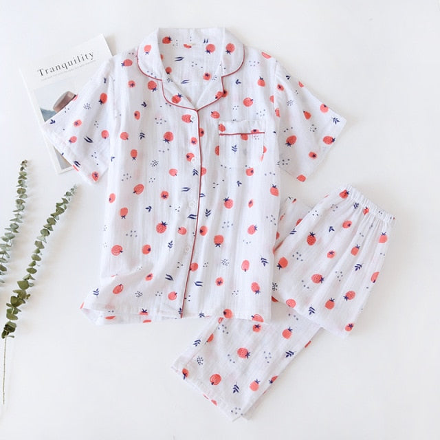 The Cute Fruit Print Pajama Set Original Pajamas-Original Pajamas