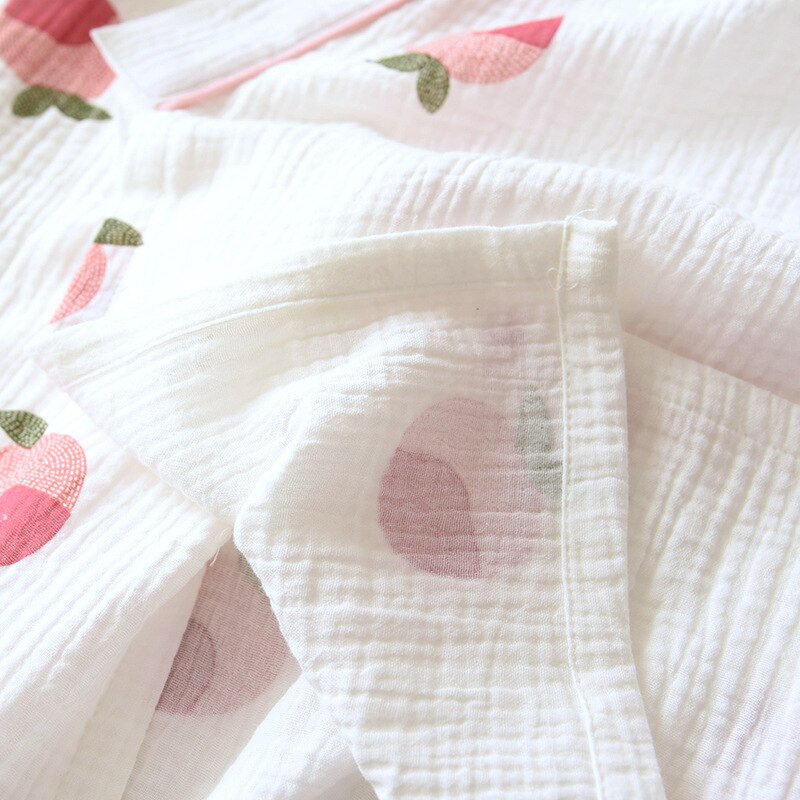 The Peach Fruity 2 Piece Pajama Set Women's Cute Cotton Sleepwear-Original Pajamas