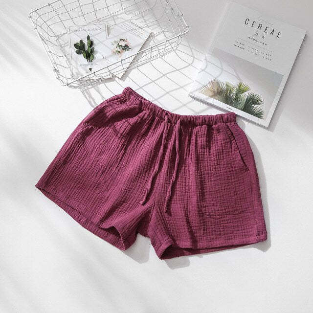 The Solid Cotton Pajama Shorts Original Pajamas-Original Pajamas