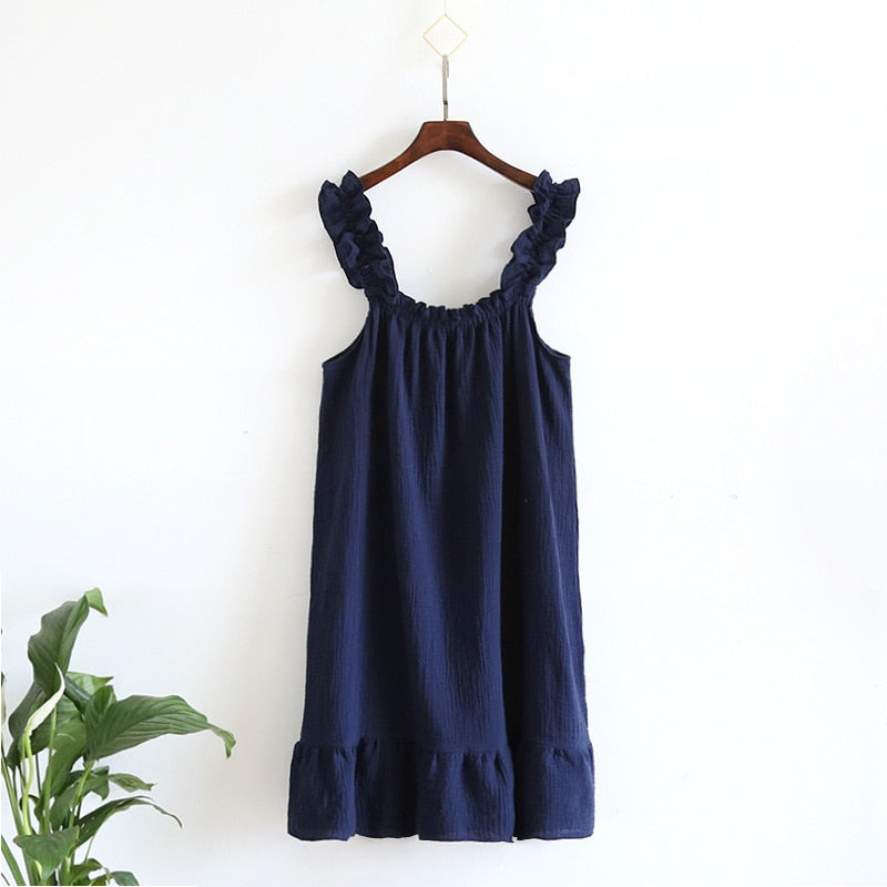 The Ruched Summertime Solid Original Pajamas Beautiful Sleepwear-Original Pajamas