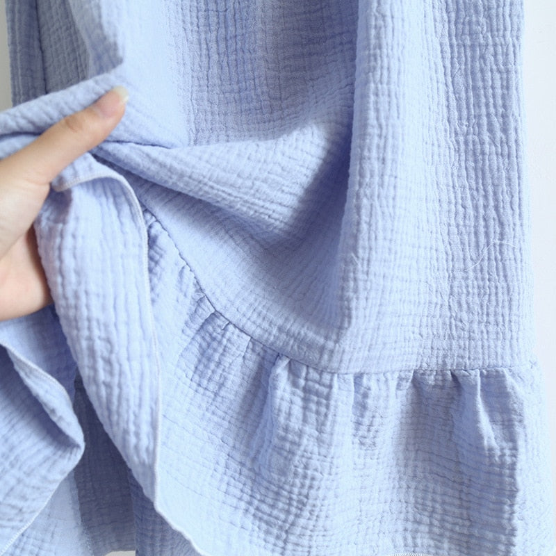 The Ruched Summertime Solid Original Pajamas Beautiful Sleepwear-Original Pajamas