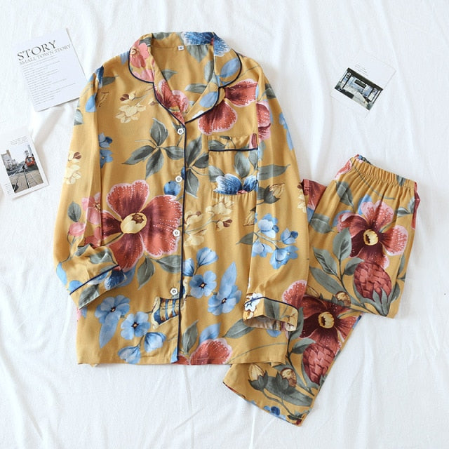 The Large Print Button Down Original Pajamas-Original Pajamas