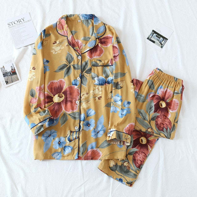 The Large Print Button Down Original Pajamas-Original Pajamas