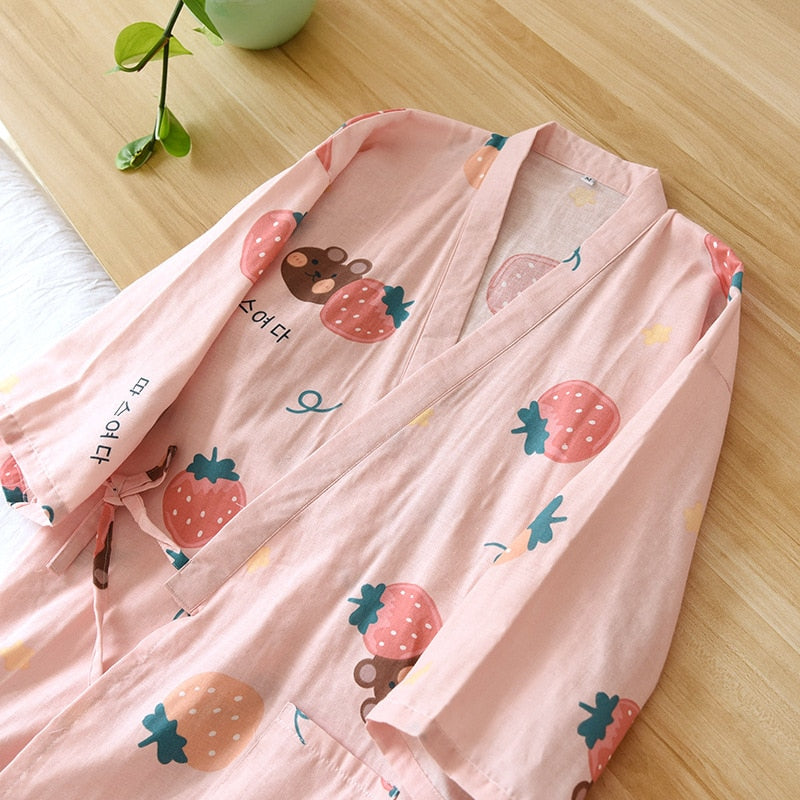 Three-Quarter Japanese Kimono Original Pajamas-Original Pajamas