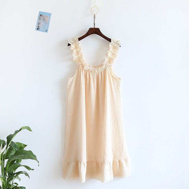 The Ruched Summertime Solid Original Pajamas Beautiful Sleepwear-Original Pajamas