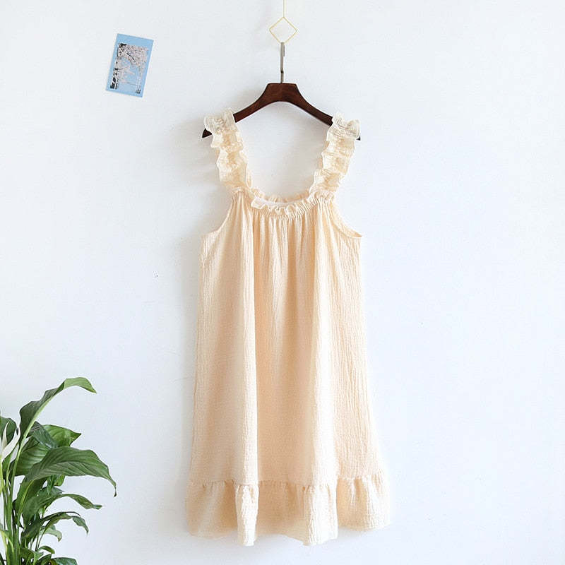 The Ruched Summertime Solid Original Pajamas Beautiful Sleepwear-Original Pajamas