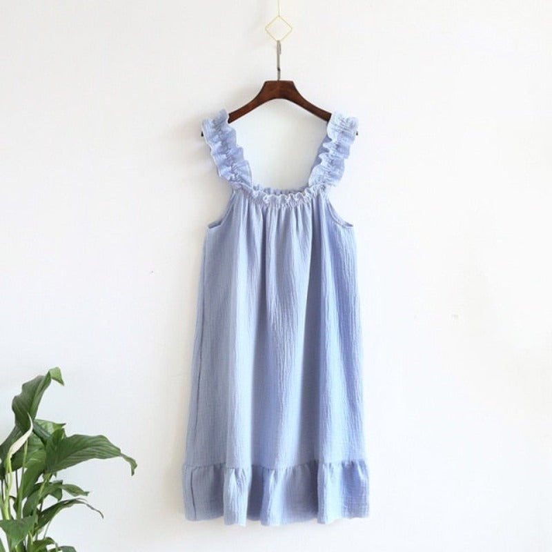 The Ruched Summertime Solid Original Pajamas Beautiful Sleepwear-Original Pajamas