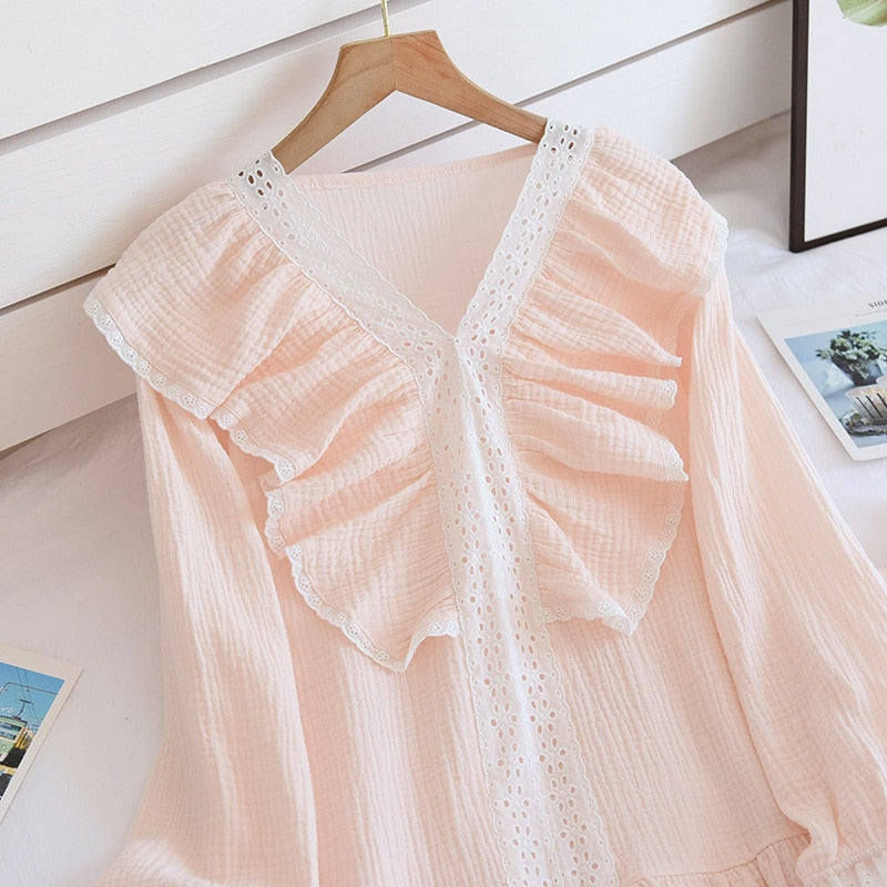 The Perfect Frill Solid Original Pajamas-Original Pajamas