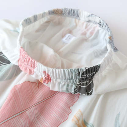 The White Floral Print Pajama Set Original pajamas-Original Pajamas