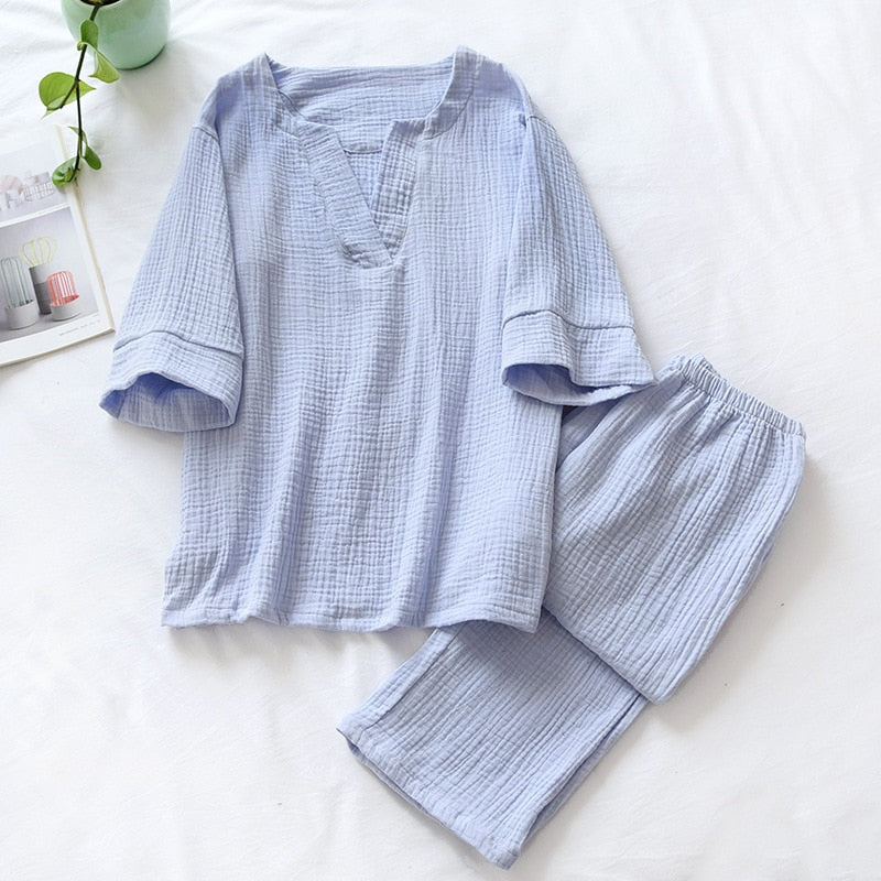 The Solid Kimono Pajama Set Original Pajamas-Original Pajamas