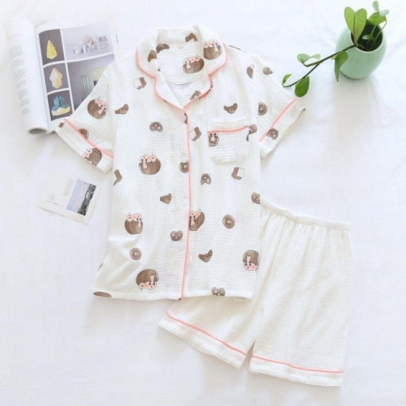 The Guaze Patterned Original Pajamas-Original Pajamas