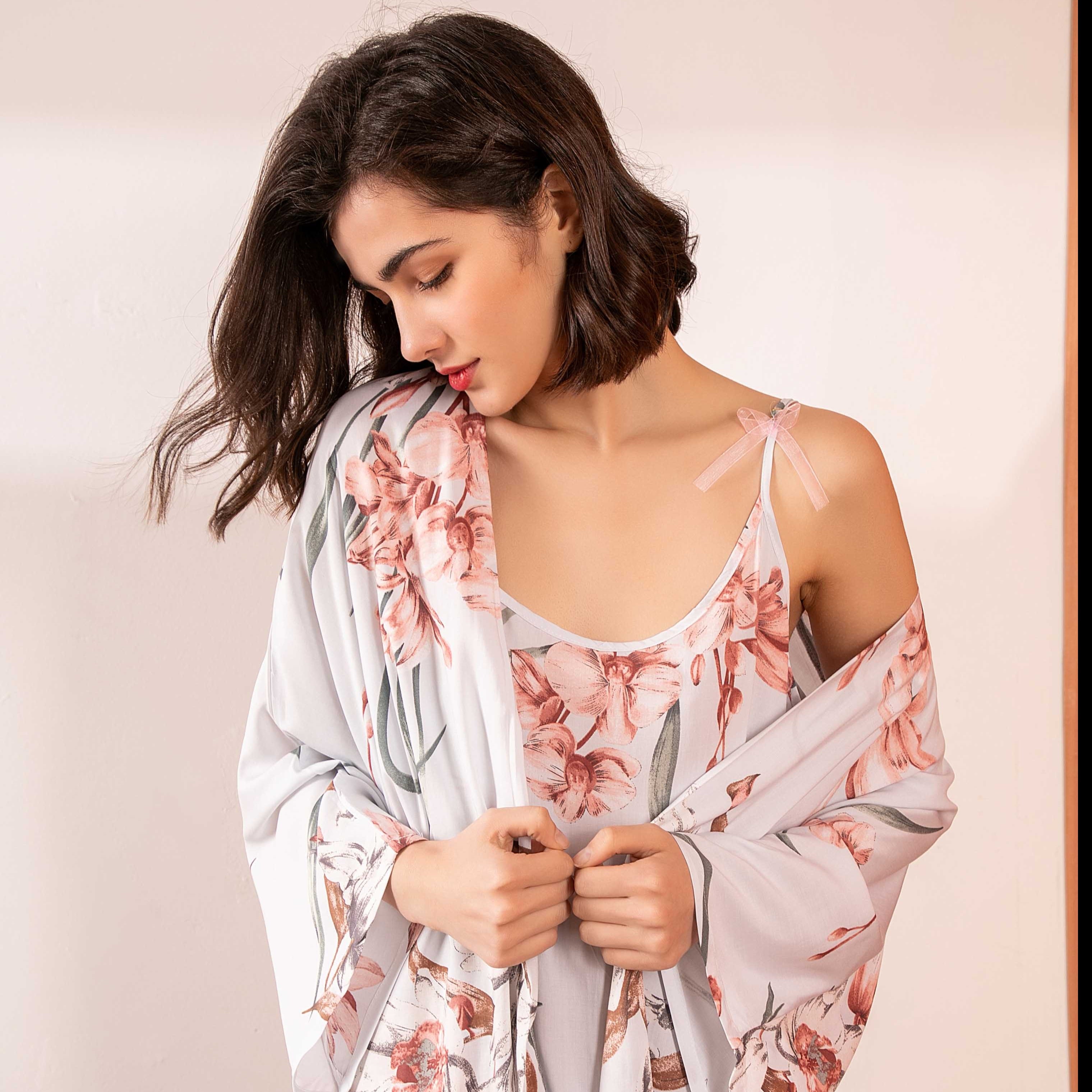 The Floral Print Original Pajamas Ladies Sleepwear Set-Original Pajamas