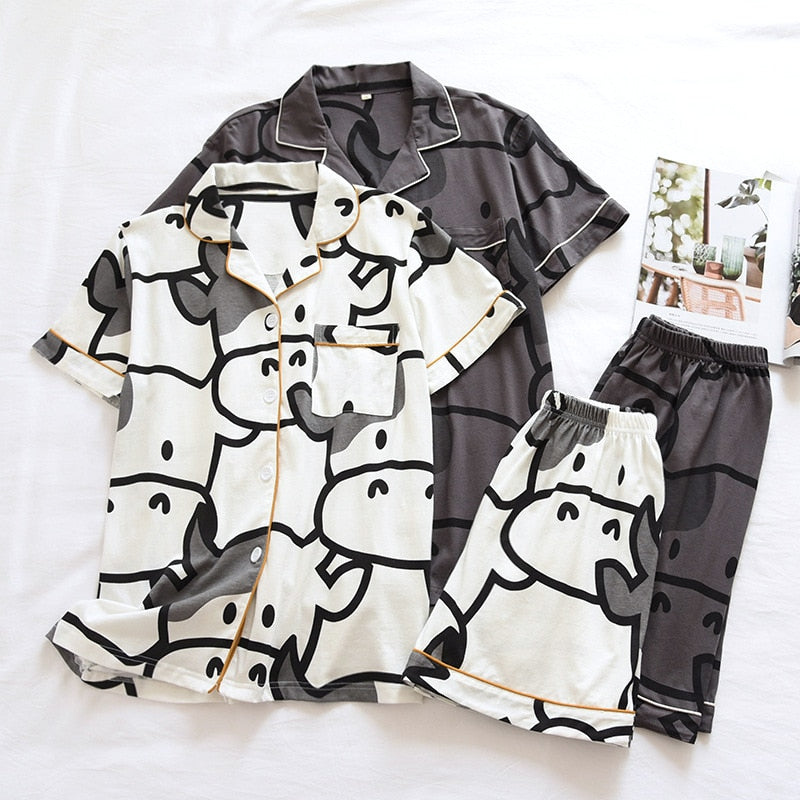 The Cow Print Beautiful Pajama Sets-Original Pajamas