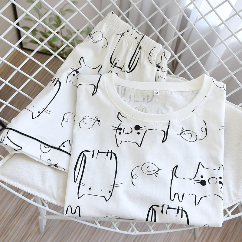 The Abstract Cat Set Original Pajamas-Original Pajamas