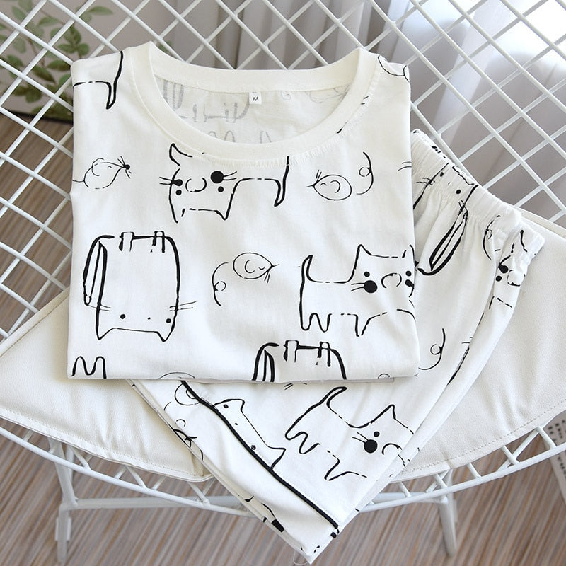 The Abstract Cat Set Original Pajamas-Original Pajamas