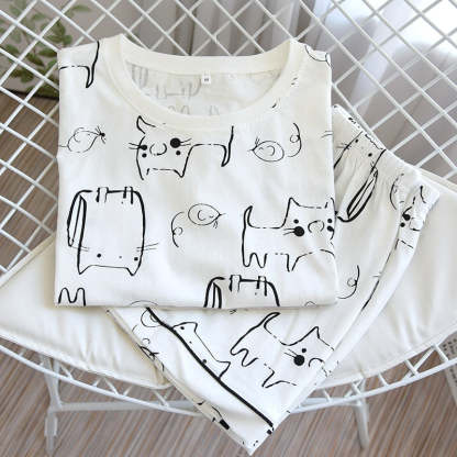 The Abstract Cat Set Original Pajamas-Original Pajamas