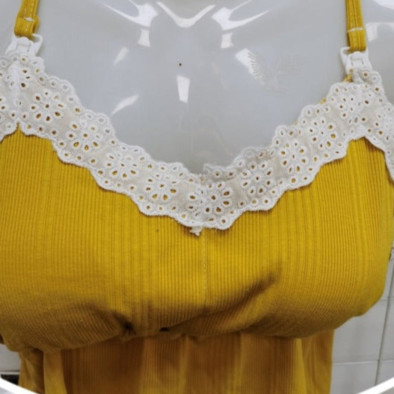 The Lace Cotton Solid Cozy 3 Piece Pyjama Set-Original Pajamas