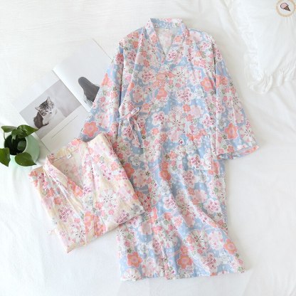 The Retro Floral Solid Original Pajamas-Original Pajamas