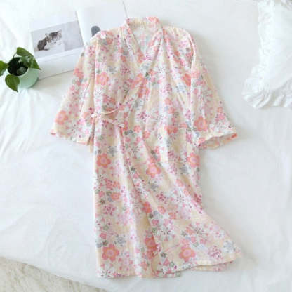 The Retro Floral Solid Original Pajamas-Original Pajamas