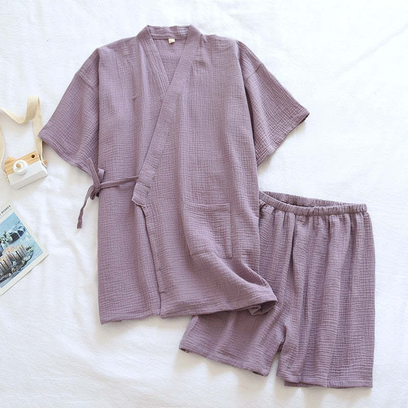 The Japanese Kimono 2 Piece Pajama Set For Women's-Original Pajamas