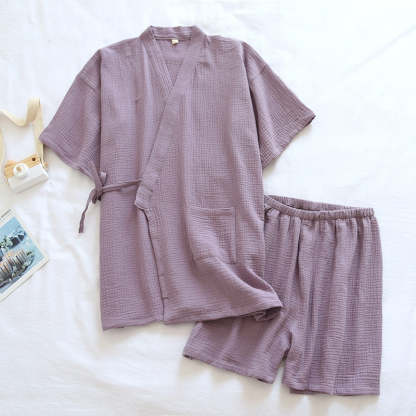 The Japanese Kimono 2 Piece Pajama Set For Women's-Original Pajamas
