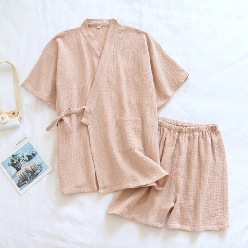 The Japanese Kimono 2 Piece Pajama Set For Women's-Original Pajamas