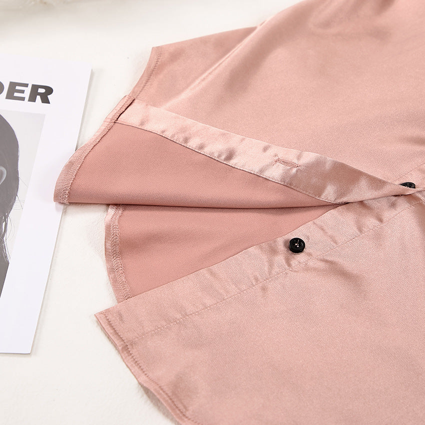 The Solid Silk Women Pajama Set Original Pajamas 3 Piece Set-Original Pajamas