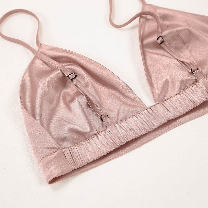 The Solid Silk Women Pajama Set Original Pajamas 3 Piece Set-Original Pajamas