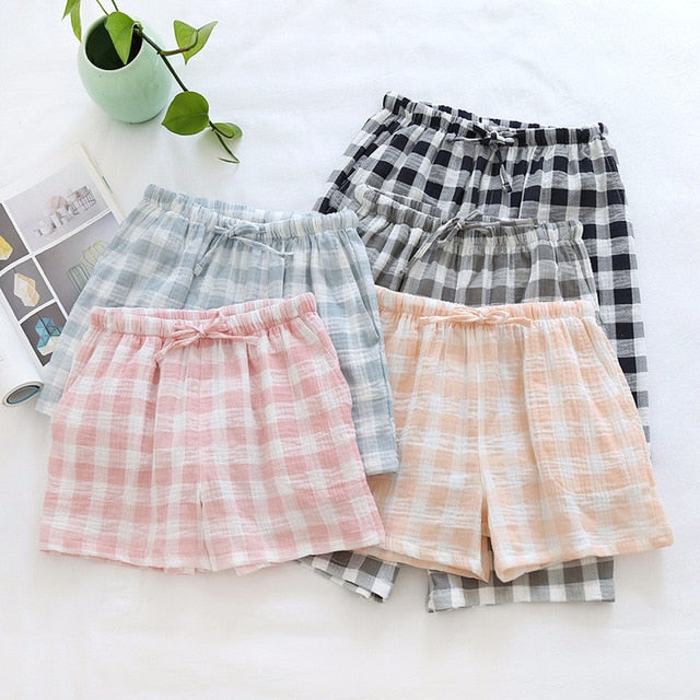 The Drawstring Plaid Pajama Shorts Original Pajamas-Original Pajamas