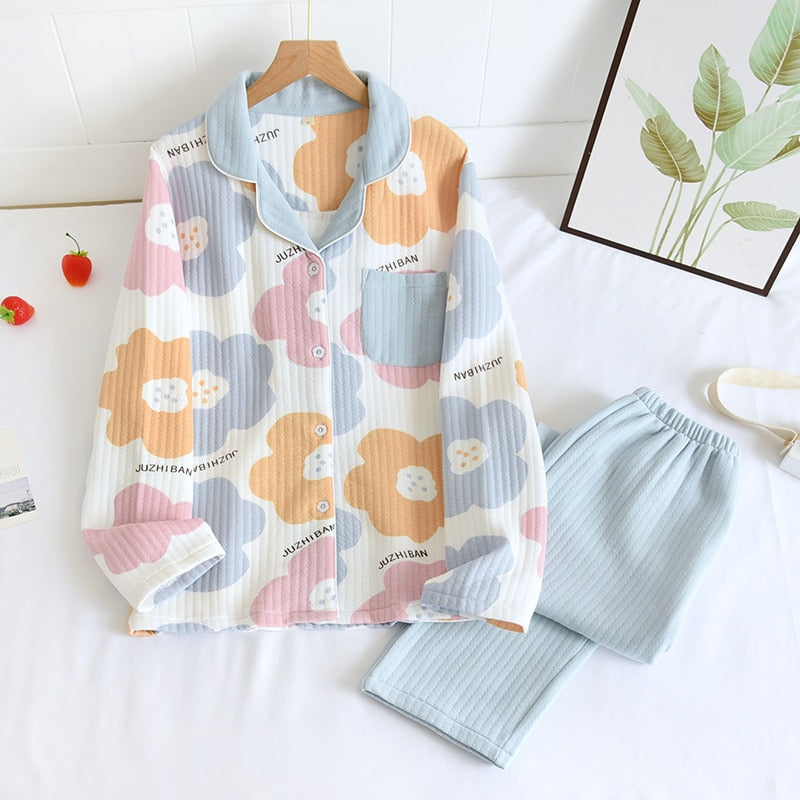 The Tricolor Flower Set Original Pajamas-Original Pajamas