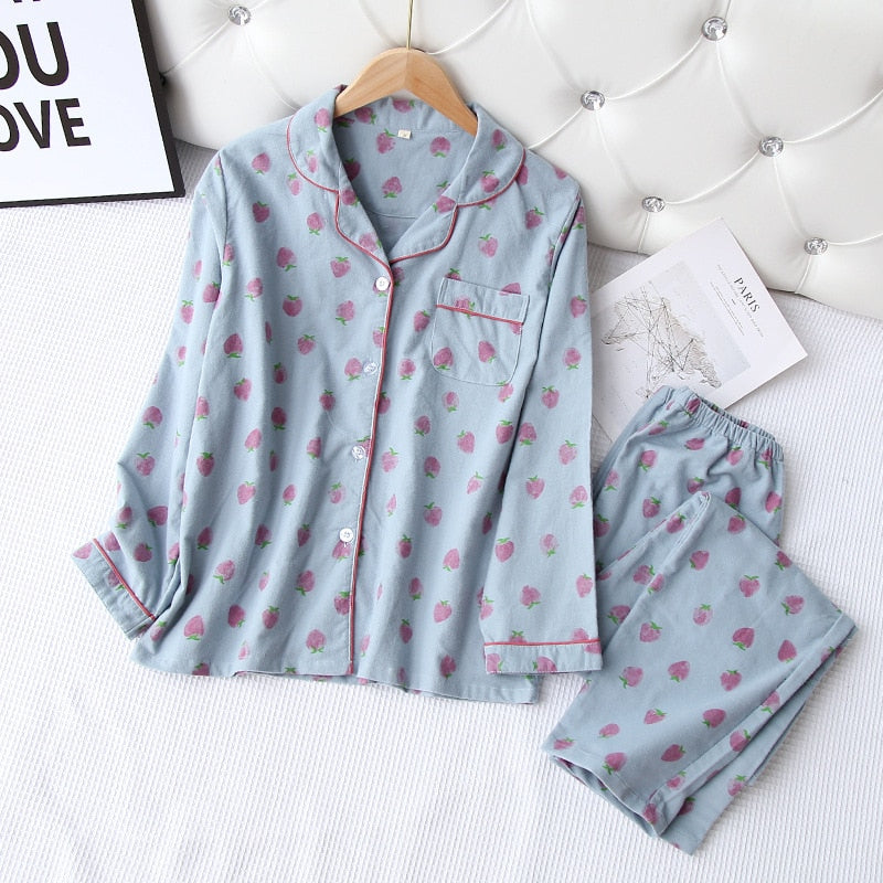 The Cotton Printed 2 Piece Pyjama Set-Original Pajamas