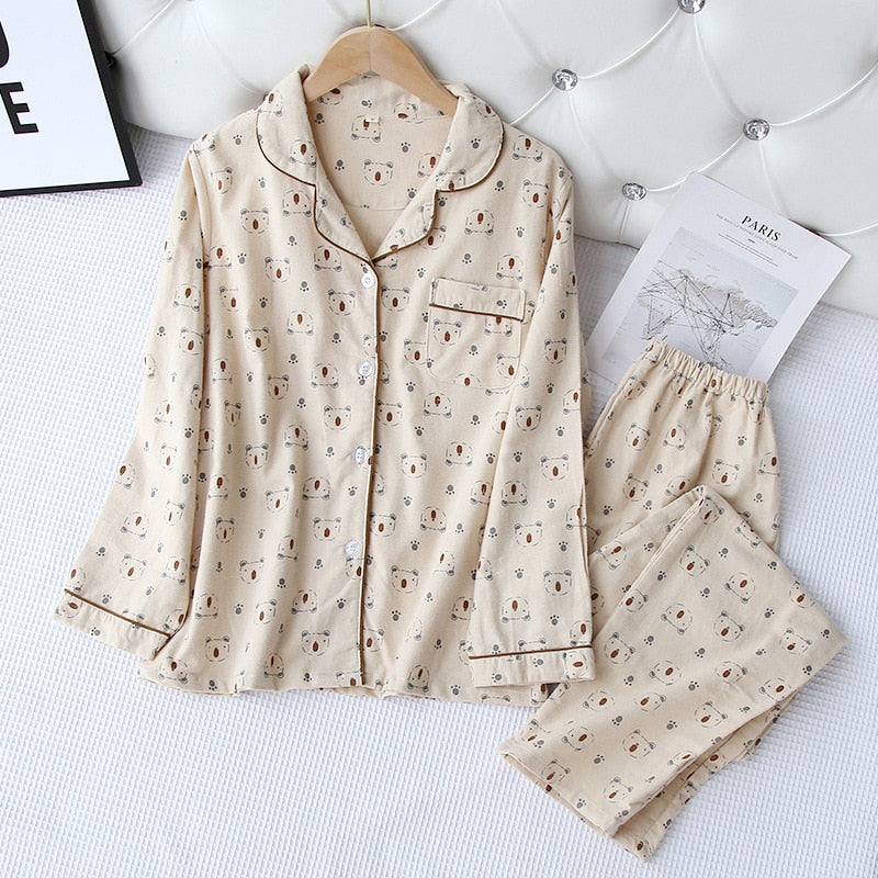 The Cotton Printed 2 Piece Pyjama Set-Original Pajamas