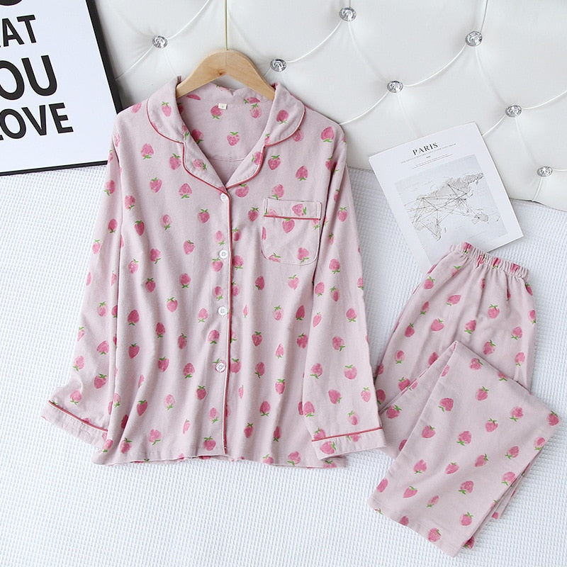 The Cotton Printed 2 Piece Pyjama Set-Original Pajamas