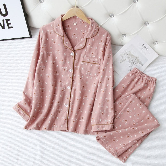 The Cotton Printed 2 Piece Pyjama Set-Original Pajamas