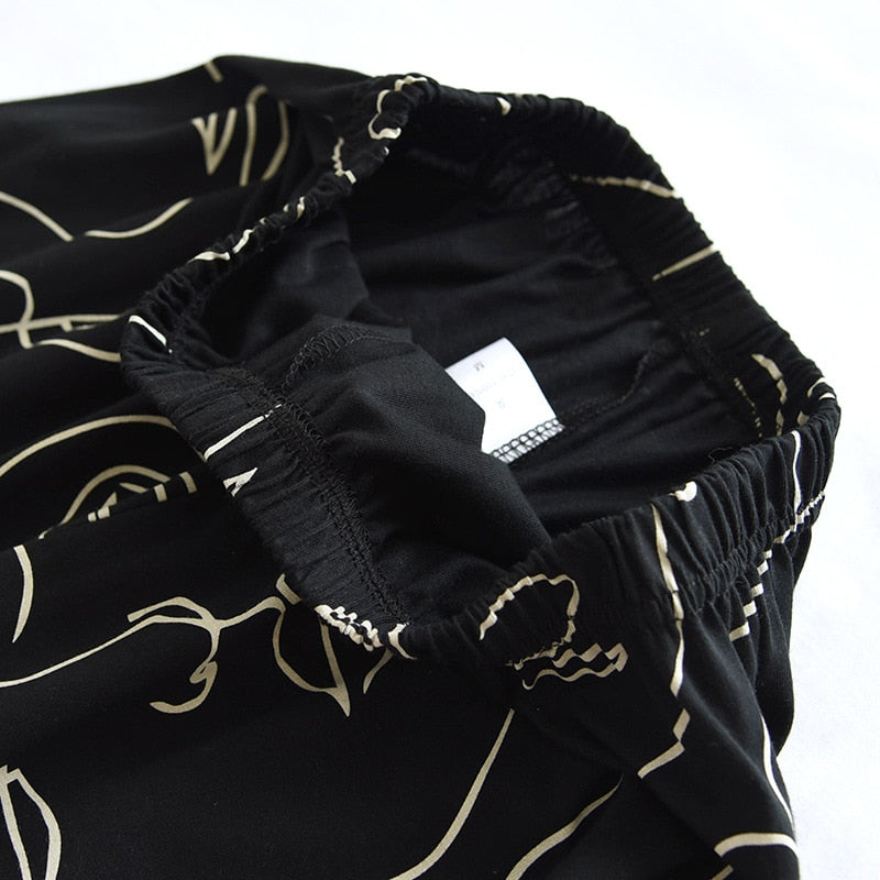 The Black Abstract Pajama Set Original Pajamas-Original Pajamas