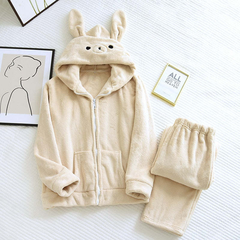 The Cute Bear Hoodie Pajama Set Original Pajamas-Original Pajamas