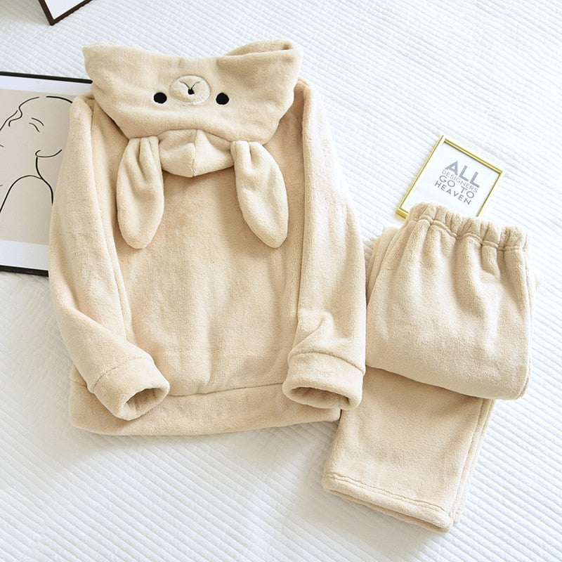 The Cute Bear Hoodie Pajama Set Original Pajamas-Original Pajamas