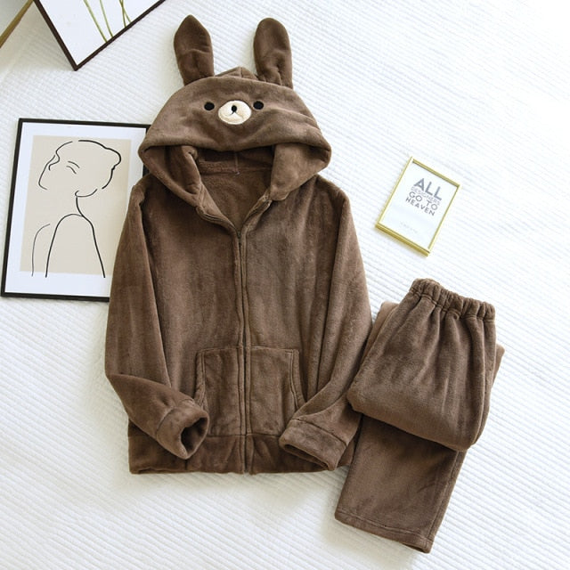The Cute Bear Hoodie Pajama Set Original Pajamas-Original Pajamas