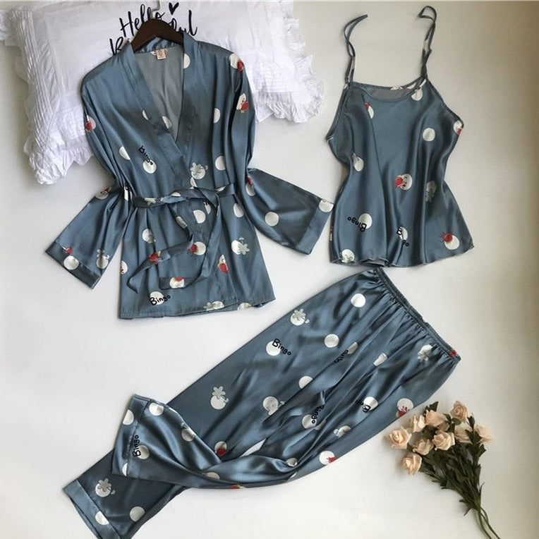 The Stain Flowers Printed Original Pajamas-Original Pajamas