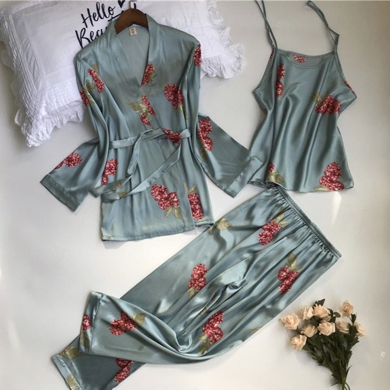 The Stain Flowers Printed Original Pajamas-Original Pajamas